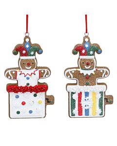 Gisela Graham Gingerbread Jack-In-The-Box Decoration